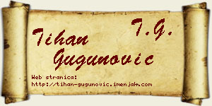 Tihan Gugunović vizit kartica